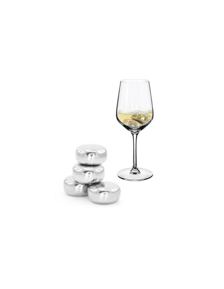 Set of 4 Pulltex stainless steel ice cubes