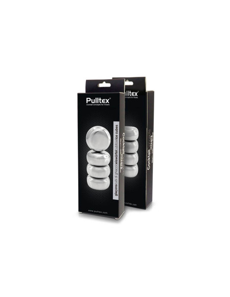 Set of 4 Pulltex stainless steel ice cubes