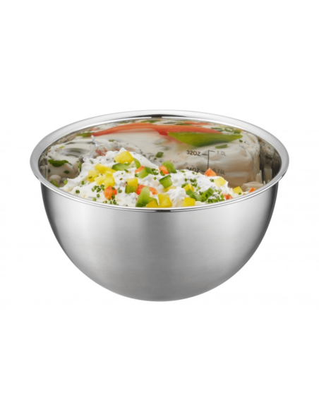 Sæt med 3 Gefu Mondi salatskåle i rustfrit stål med låg