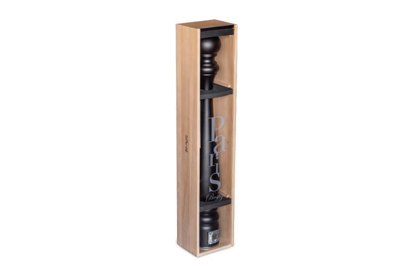 Handbetriebene Pfeffermühle Peugeot Paris Prestige aus schwarz lackiertem Holz 110cm