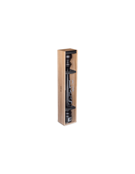 Moinho de pimenta manual de madeira lacado a preto Peugeot Paris Prestige 110cm
