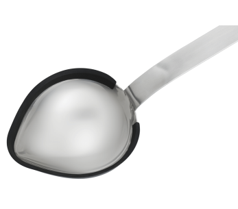 Rosle serveringssked i rostfritt stål och silikon 2