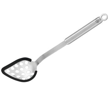 Colher Rosle com orifícios em aço inoxidável e silicone