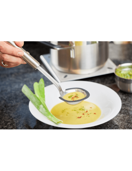 Rosle såssked i rostfritt stål och silikon