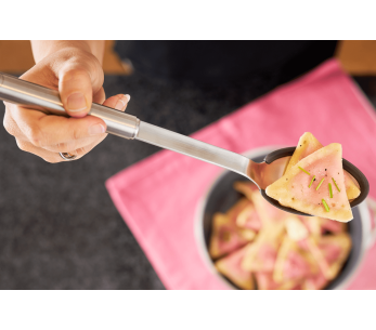 Cucchiaio diritto Rosle in acciaio inox e silicone 2