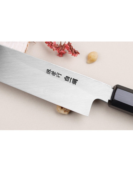 Sakai Takayuki Byakko 30cm cuchillo japonés hecho a mano Cuchillo yanagiba kiritsuke mango de ébano + funda