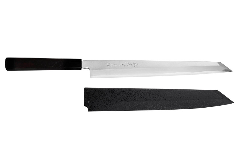 Sakai Takayuki Byakko 30cm käsintehty japanilainen Yanagiba veitsi kiritsuke veitsi eebenpuu kahva + tuppi