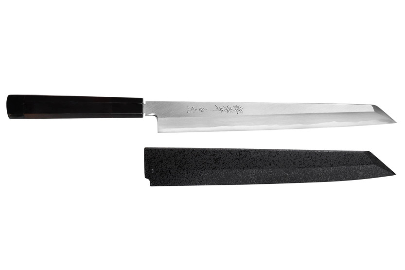 Sakai Takayuki Byakko 27cm handgjord japansk Yanagibakniv kiritsukekniv med ebenholtshandtag + slida