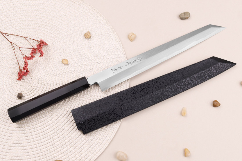 Sakai Takayuki Byakko 27cm käsintehty japanilainen Yanagiba veitsi kiritsuke veitsi eebenpuu kahva + tuppi