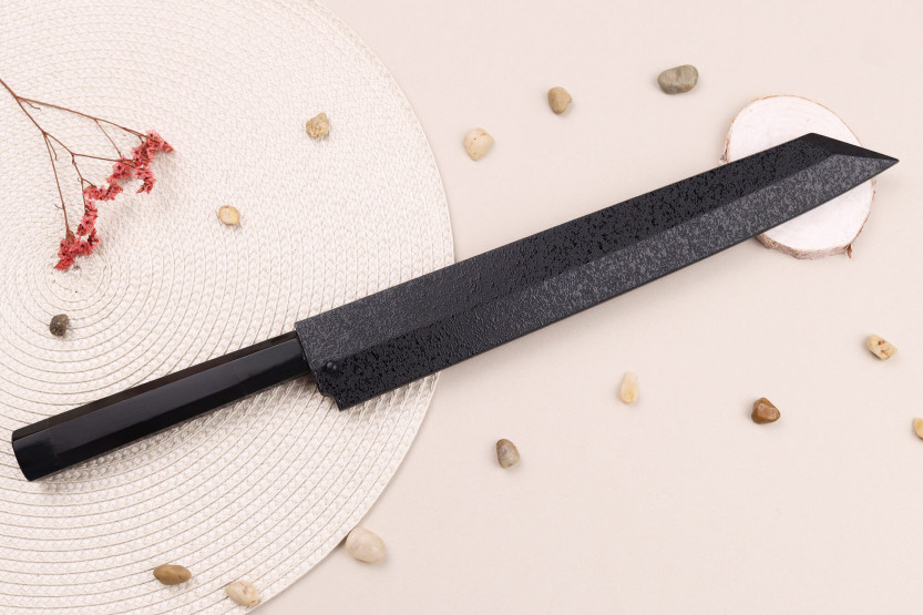 Sakai Takayuki Byakko 27cm cuchillo japonés hecho a mano Cuchillo yanagiba kiritsuke mango de ébano + funda