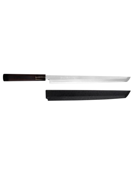 Sakai Takayuki Byakko sakimaru takohiki coltello giapponese artigianale 30 cm manico in ebano + fodero