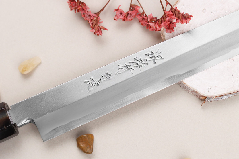 Sakai Takayuki Byakko sakimaru takohiki japanese handmade knife 30cm ebony handle + sheath