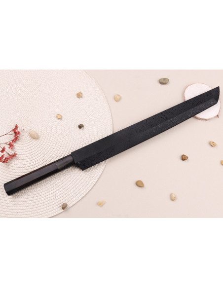Sakai Takayuki Byakko sakimaru takohiki japansk håndverkskniv 30 cm ibenholtskaft + slire