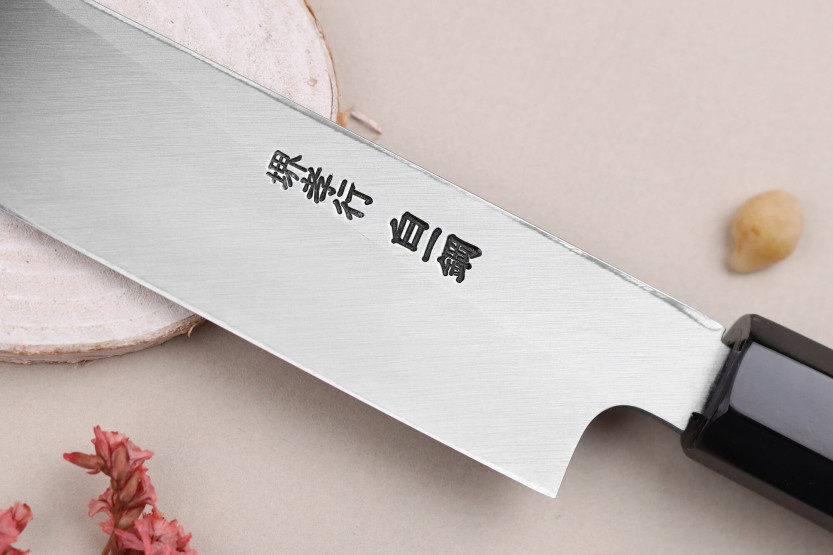 Sakai Takayuki Byakko 27cm Cuchillo yanagiba japonés hecho a mano Cuchillo yanagiba mango de ébano + funda