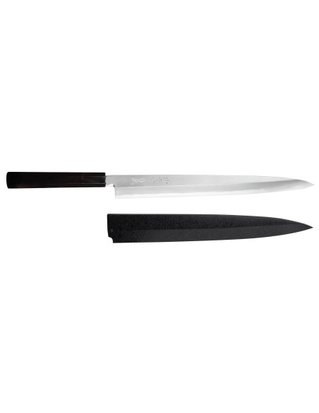 Sakai Takayuki Byakko 33cm handgjord japansk Yanagibakniv ebenholtshandtag + slida