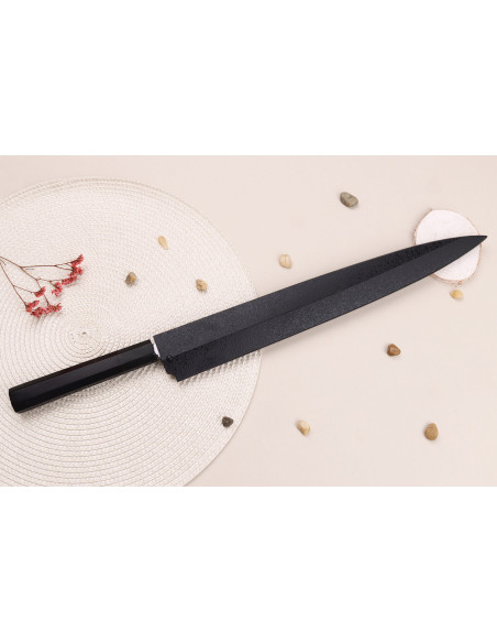 Sakai Takayuki Byakko 33cm handgemaakt Japans Yanagiba mes ebbenhouten handvat + schede