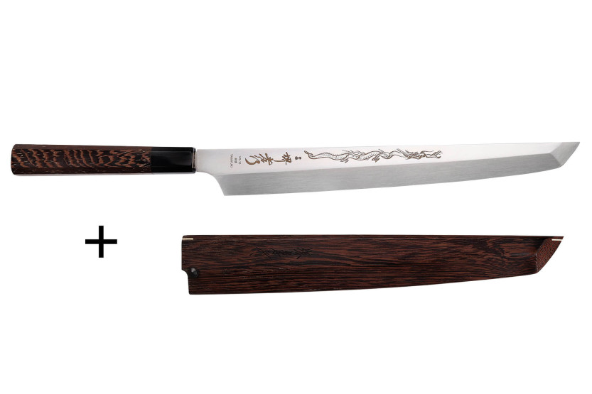 Estojo sakimaru yanagiba 30cm japonês artesanal Sakai Takayuki Honyaki Shoryu VG10