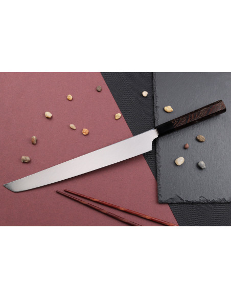 Couteau sakimaru yanagiba 30cm japonais artisanal Sakai Takayuki Honyaki Shoryu VG10