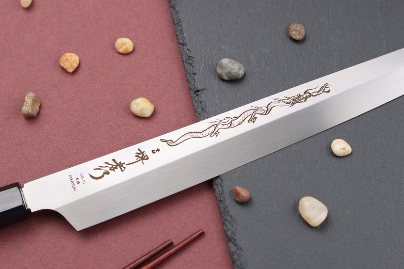 Estojo sakimaru yanagiba 30cm japonês artesanal Sakai Takayuki Honyaki Shoryu VG10