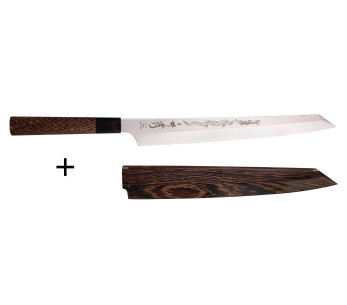 Yanagiba veitsi kiritsuke 30cm japonais artisanal Sakai Takayuki Honyaki Shoryu VG10