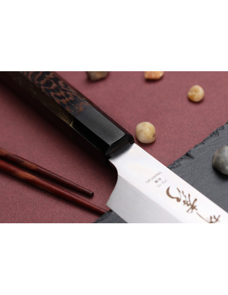 Yanagiba veitsi kiritsuke 30cm japonais artisanal Sakai Takayuki Honyaki Shoryu VG10