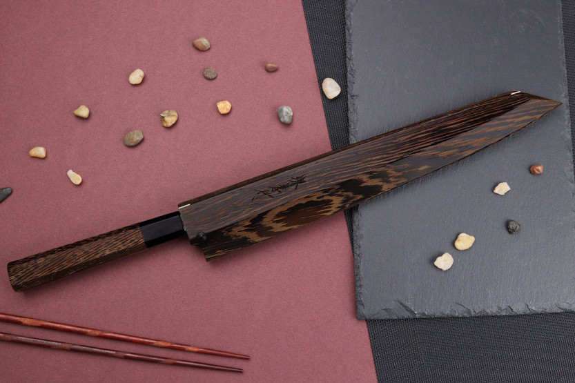 Yanagiba mes kiritsuke 30cm japonais artisanaal Sakai Takayuki Honyaki Shoryu VG10
