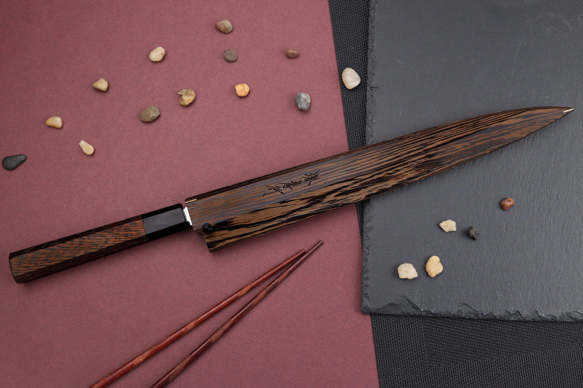 Yanagiba kniv 30cm japonais artisanal Sakai Takayuki Honyaki Shoryu VG10