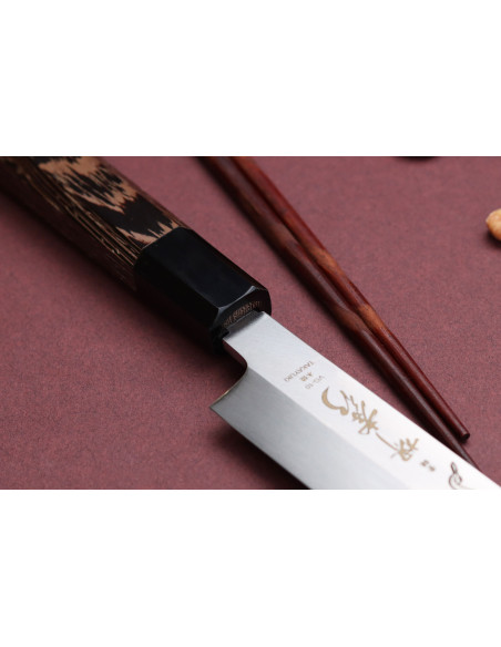 Yanagiba mes 30cm japonais artisanal Sakai Takayuki Honyaki Shoryu VG10