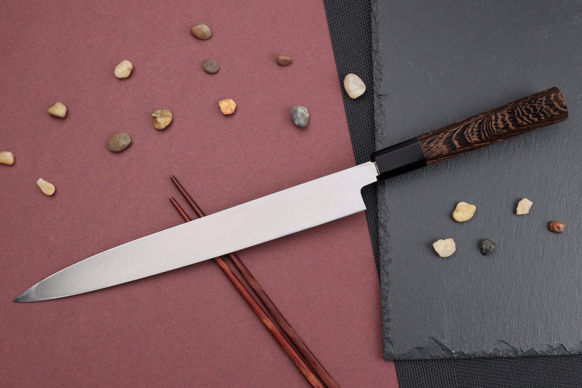 Coltello yanagiba 27cm japonais artisanal Sakai Takayuki Honyaki Shoryu VG10