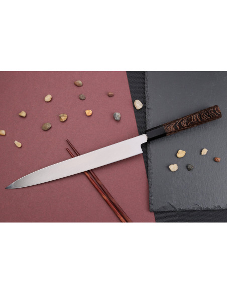 Coltello yanagiba 27cm japonais artisanal Sakai Takayuki Honyaki Shoryu VG10