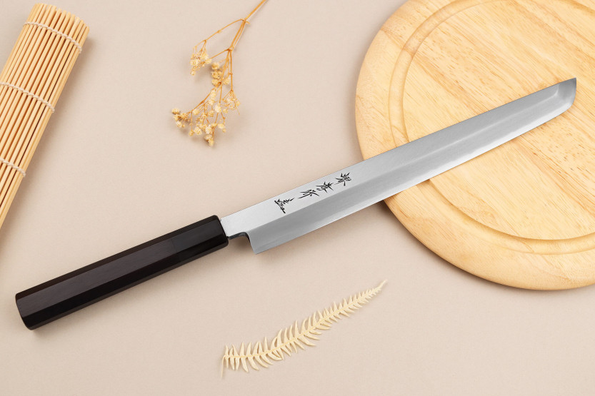 Sakimaru takohiki 27cm japans handgemaakt mes Sakai Takayuki Ginsankou