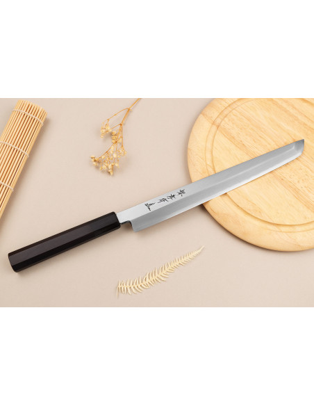 Sakimaru takohiki 27cm japans handgemaakt mes Sakai Takayuki Ginsankou