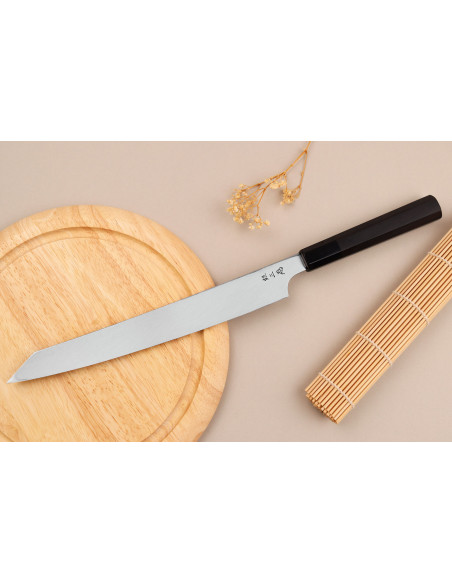 Yanagiba kniv kiritsuke 27cm japonais artisanal Sakai Takayuki Ginsankou