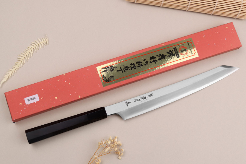 Faca yanagiba kiritsuke 27cm japonês artesanal Sakai Takayuki Ginsankou