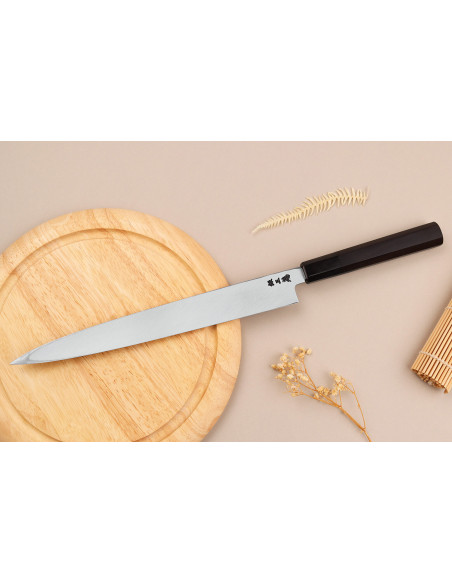 Coltello yanagiba 27cm japonais artisanal Sakai Takayuki Ginsankou