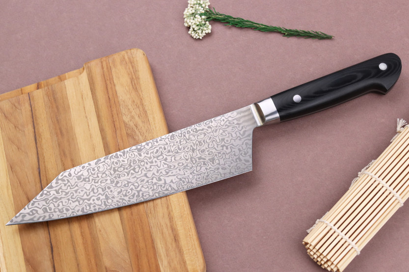 Couteau kengata 19cm Japans Sakai Takayuki Kernloos Damascus 70 couches
