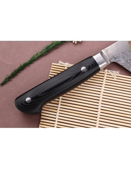 Couteau kengata 19cm Japans Sakai Takayuki Kernloos Damascus 70 couches