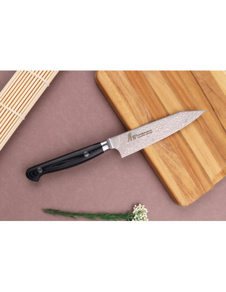 Yleisveitsi kirsikanpoimija 12cm Japanilainen Sakai Takayuki Coreless Damascusta