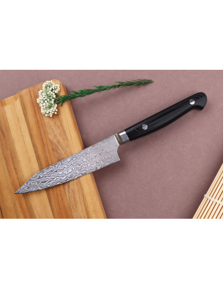 Yleisveitsi kirsikanpoimija 12cm Japanilainen Sakai Takayuki Coreless Damascusta