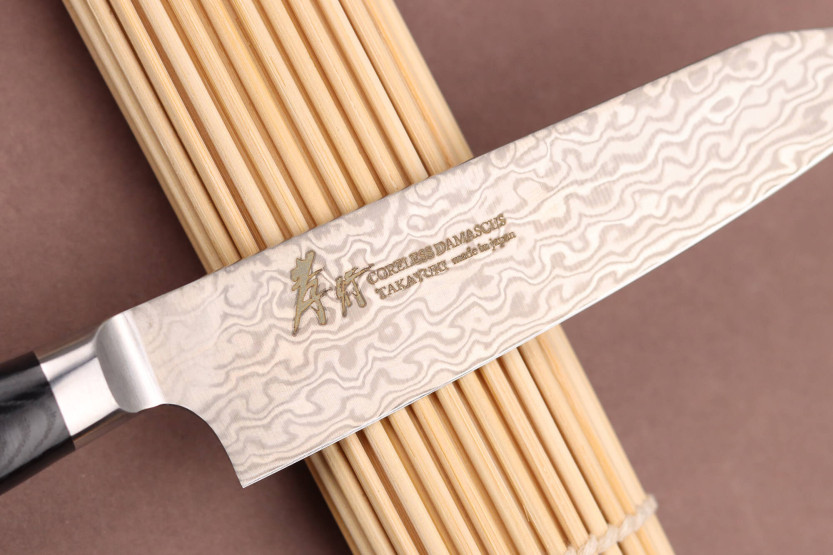 Yleisveitsi kirsikanpoimija 12cm Japanilainen Sakai Takayuki Coreless Damascusta