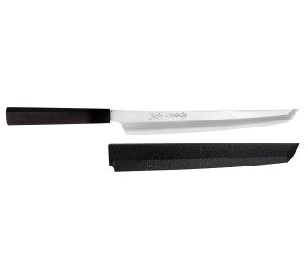 Couteau sakimaru yanagiba 30cm japonais artisanal Sakai Takayuki Genbu