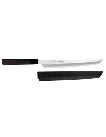 Couteau sakimaru yanagiba 30cm japonais artisanal Sakai Takayuki Genbu
