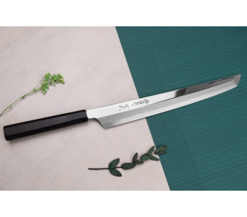 Couteau sakimaru yanagiba 30cm japonais artisanal Sakai Takayuki Genbu 2