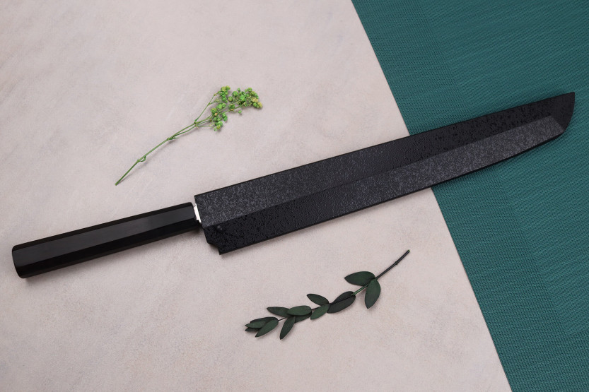 Couteau sakimaru yanagiba 30cm japonais artisanal Sakai Takayuki Genbu
