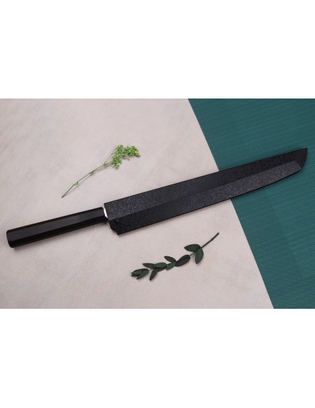 Couteau sakimaru yanagiba 30cm japonais artisanal Sakai Takayuki Genbu