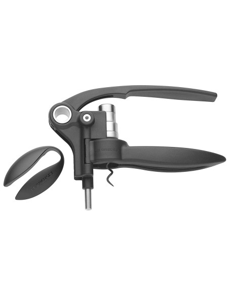 Le Creuset LM 250 black lever corkscrew with cap cutter