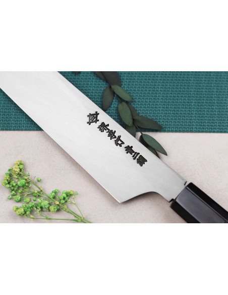 Couteau sakimaru yanagiba 30cm japonais artisanal Sakai Takayuki Genbu