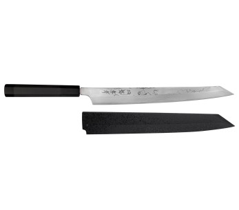 Faca yanagiba kiritsuke 30cm japonais artisanal Sakai Takayuki Seiryu damas