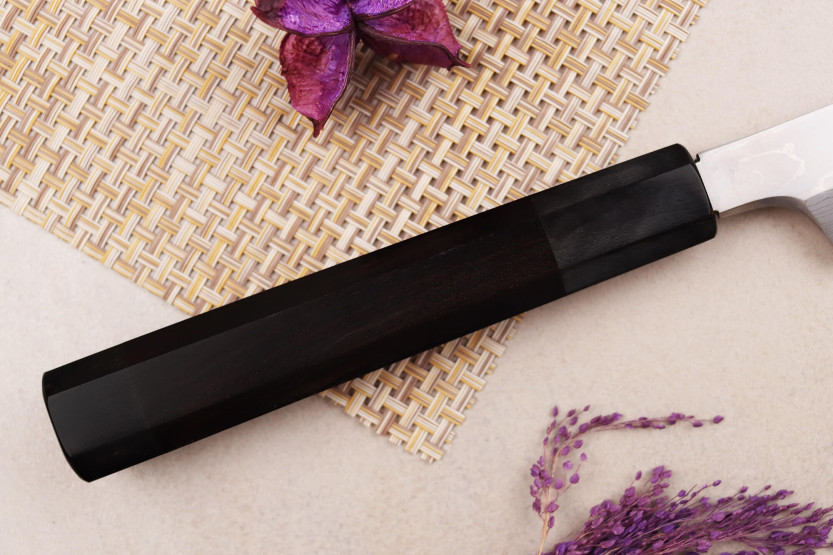 Coltello yanagiba kiritsuke 30cm japonais artisanal Sakai Takayuki Seiryu damas
