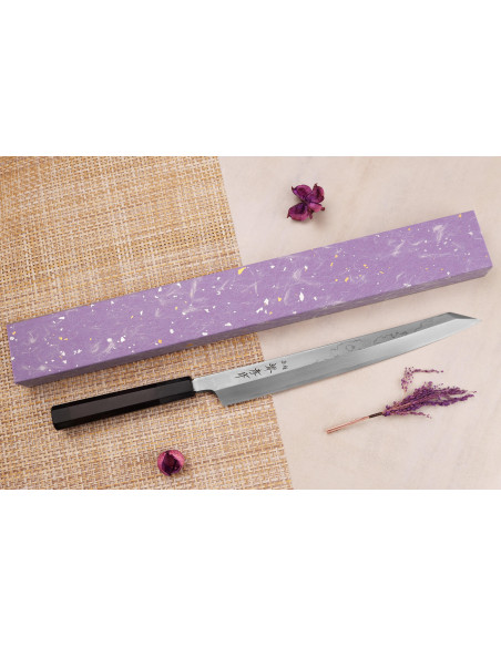 Yanagiba kniv kiritsuke 30cm japonais artisanal Sakai Takayuki Seiryu damas